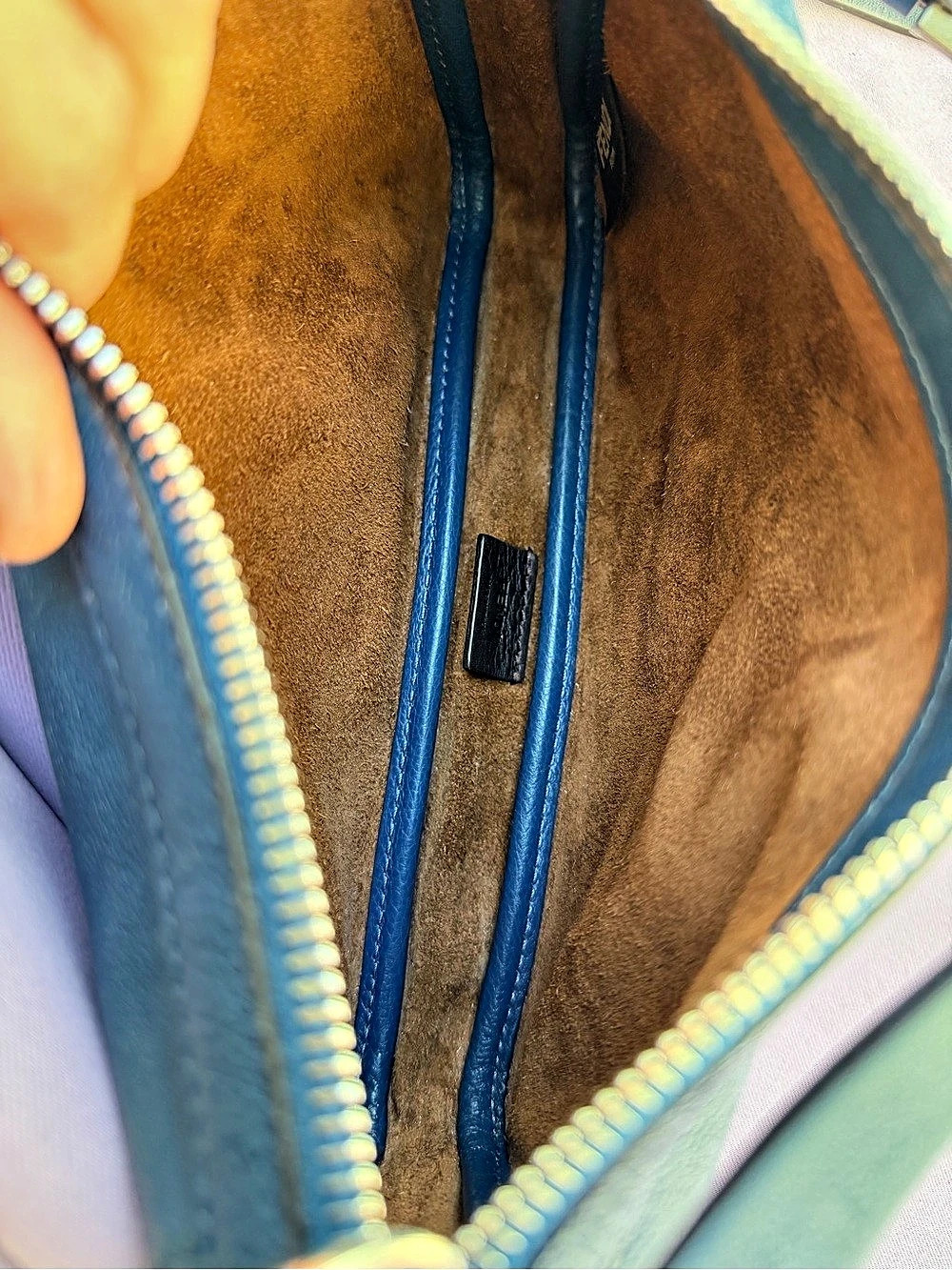 Fendi Simply Leather Shoulder Bag in Blue - Picture 6 of 16